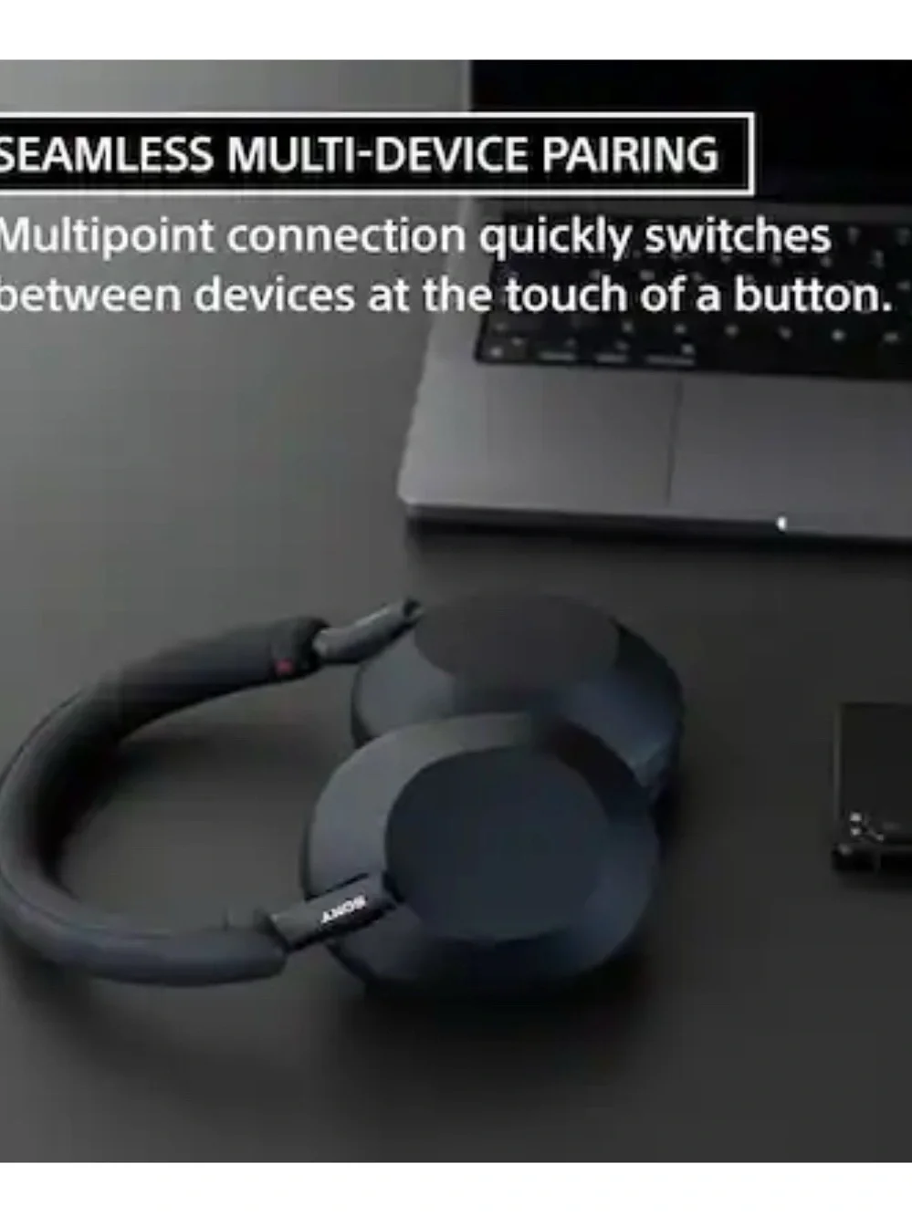 Sony - WH-1000XM5 Wireless Noise Cancelling Over-the-Ear Headphones - Black